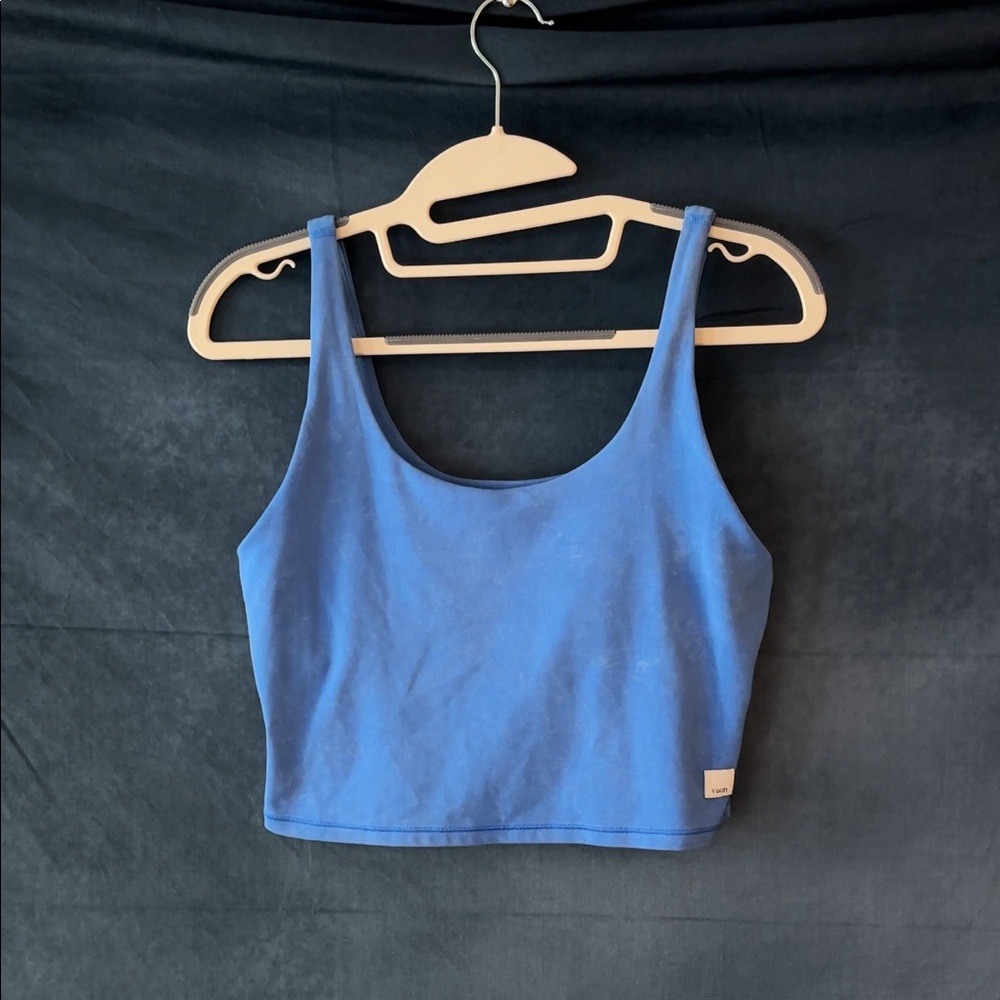 Vuori Blue Workout Tank Top With Built In Sports Bra